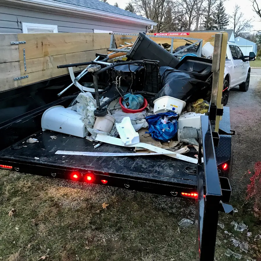 Roll-off dumpster delivered to a residential driveway in Fox Point